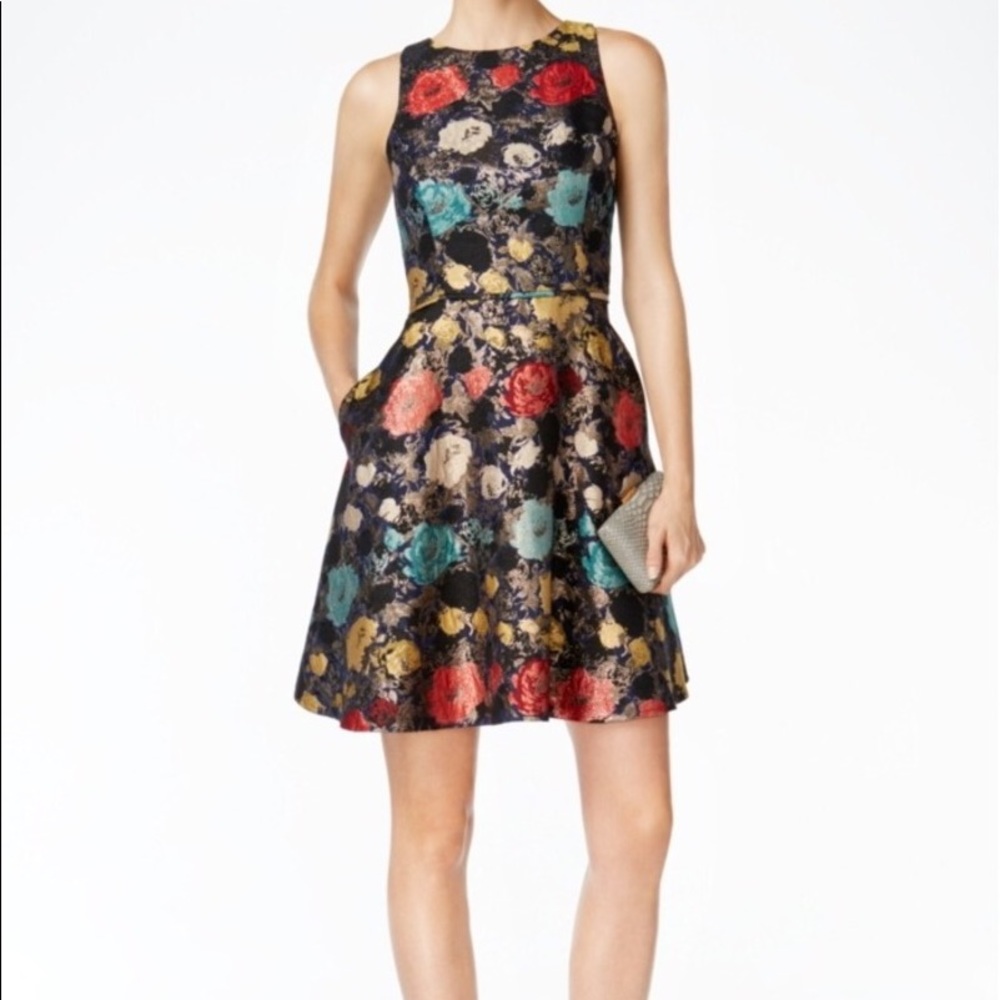 Tahari Brocade Cocktail Dress